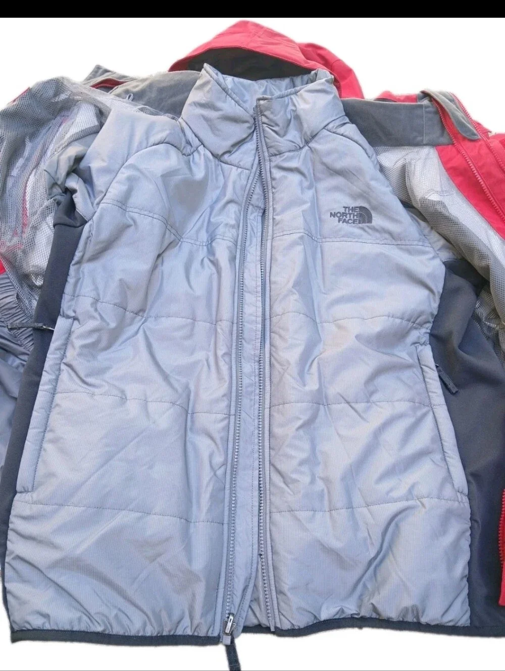 The North Face Triclimate™ Hooded Jacket 3-in-1 Mens L Red/Grey